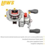 Lew's Laser MG Speed Spool SLP Baitcast Fishing Reel, Graphite Frame, Premium 8 Stainless Steel Ball Bearings