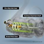 HANDING M1 Spinning Reel, Freshwater Fishing Reels Spinning, 9+1 Ball Bearings, 26.5LBs Max Drag, 5.2:1 Gear Ratio, Graphite Frame, CNC Aluminum Spool, 500 to 5000 Series, Handle Interchangeable