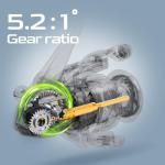 HANDING M1 Spinning Reel, Freshwater Fishing Reels Spinning, 9+1 Ball Bearings, 26.5LBs Max Drag, 5.2:1 Gear Ratio, Graphite Frame, CNC Aluminum Spool, 500 to 5000 Series, Handle Interchangeable