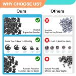 Hfuiqau 100PCS/150PCS Fishing Weights Sinkers - Premium Split ShotFishing Weights Sinkers - Round Removable Fishing Sinkers - 5/6 Sizes (100-Round)