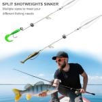 Hfuiqau 100PCS/150PCS Fishing Weights Sinkers - Premium Split ShotFishing Weights Sinkers - Round Removable Fishing Sinkers - 5/6 Sizes (100-Round)