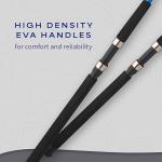 Shakespeare Tiger Spinning Rod, 9' 2-Piece Fishing Rod, Tubular Fiberglass Rod Blank Construction, Comfortable and Durable EVA Handle