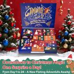 Fishing Advent Calendar 2025, 24 Day Christmas Countdown Fishing Lures Tackle Set for Fisher Men, Father, Granpa, Boys - 2025 Xmas Surprise Gift