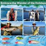 Fishing Advent Calendar 2025, 24 Day Christmas Countdown Fishing Lures Tackle Set for Fisher Men, Father, Granpa, Boys - 2025 Xmas Surprise Gift