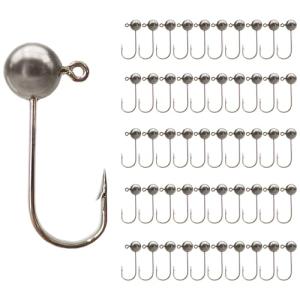 Eupheng 50pcs Fly Tying Jigs Kit Jig Heads for Fly Fishing, Jig Head Fly Fishing Hooks DIY Lure Making Kit Suit for Tying Flies