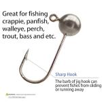 Eupheng 50pcs Fly Tying Jigs Kit Jig Heads for Fly Fishing, Jig Head Fly Fishing Hooks DIY Lure Making Kit Suit for Tying Flies