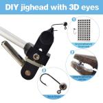 Eupheng 50pcs Fly Tying Jigs Kit Jig Heads for Fly Fishing, Jig Head Fly Fishing Hooks DIY Lure Making Kit Suit for Tying Flies