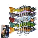 Bionic Swimming Lure - Suitable for All Kinds of Waters,3D Bionic Swimming Lure Swims Just Like a Real Injured Bait Fish, Amazing Fishing Gear Gifts for Family Fishing (A5)