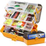 Oridum 560Pcs Fishing Tackle Box Kit with Lures, Pliers, Hooks & Accessories - 4-Layer Waterproof Storage Box - Complete Fishing Gear Set for Freshwater/Bass Fishing - Ideal Gift for Men