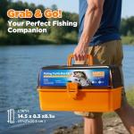 Oridum 560Pcs Fishing Tackle Box Kit with Lures, Pliers, Hooks & Accessories - 4-Layer Waterproof Storage Box - Complete Fishing Gear Set for Freshwater/Bass Fishing - Ideal Gift for Men