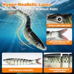 Oridum 560Pcs Fishing Tackle Box Kit with Lures, Pliers, Hooks & Accessories - 4-Layer Waterproof Storage Box - Complete Fishing Gear Set for Freshwater/Bass Fishing - Ideal Gift for Men