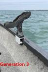 Brocraft Alumacraft Boats AlumaTrac mounting System Fish Rod Holder (Generation 3)