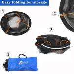 Drasry High Load-Bearing Aluminum Ring Bridge and Pier Fishing Net Rubber Coating Landing Net Foldable Drop Net for Saltwater Freshwater Pier Fishing Baskets 49.2 FT Rope（23.6 * 23.6 * 27.5 in）