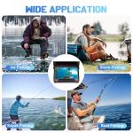 Underwater Fishing Camera w/Temp Depth Sensor,7" HD Fish Finder Camera 100ft Long Cable IR LED Night Vision Wide Angle Lens Line Camera for Kayak Lake Boat Ice Fishing Portable Fish Finder