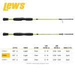 Lew's Crappie Thunder Spinning Rod, 5-Foot 6-Inch 2-Piece Fishing Rod, Light Power, Fast Action, Premium 2-Piece Graphite Blank, EVA Split Grip Handle, Crappie Thunder Green