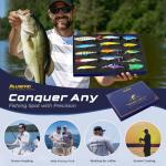 PLUSINNO Fishing Lures kit, Bass Fishing Lures for Freshwater，Fishing Gear Set 2025 Christmas Fishing Gifts for Men, Fishermen, Angler