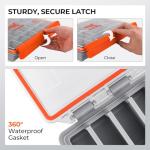 KastKing HyperSeal Waterproof Tackle Box, Waterproof 3600 and 3700 Tackle Trays, Fishing Tackle Box Organizer with Removable Dividers, Lure Box and Terminal Tackle Storage