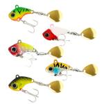 Gorvellin Metal VIB Spinner Blade Fishing Lures 5PCS – Vibrating Hard Baits with Treble Hook for Bass, Trout, Perch, Walleye, Pike – Multi-Color Metal Blade Bait Kit for Freshwater & Saltwater