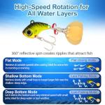 Gorvellin Metal VIB Spinner Blade Fishing Lures 5PCS – Vibrating Hard Baits with Treble Hook for Bass, Trout, Perch, Walleye, Pike – Multi-Color Metal Blade Bait Kit for Freshwater & Saltwater