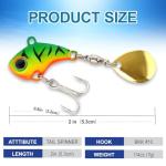 Gorvellin Metal VIB Spinner Blade Fishing Lures 5PCS – Vibrating Hard Baits with Treble Hook for Bass, Trout, Perch, Walleye, Pike – Multi-Color Metal Blade Bait Kit for Freshwater & Saltwater
