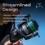 Handing LITE II Spinning Reels Freshwater Spinning Fishing Reels 14.33 Lbs Max Drag Handle Interchangeable Fishing Reels Aluminum Spool 5.2:1 Gear Ratio Size 1000