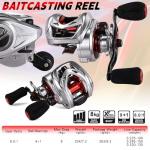 Sougayilang Baitcasting Reel – Lightweight Graphite Frame – 9 + 1 Anti-Reverse Ball Bearings, 8.0:1 High-Speed Gear Ratio Fishing Reel-Right Handle