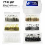 90-Count Slow Sinking Soft Fishing Lures Paddle Tail Worm Kit, 3 in - 6 Colors (15pcs Each Color) Tail-Wagging Soft Baits with Salt-Infused for Bass/Walleye/Crappie