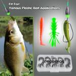 Fishing Hooks for Bass Fishing - 50pcs EWG Offset Worm Hook Texas Rig Hooks for Freshwater Saltwater Size 1/0 2/0 3/0 4/0 5/0 - Soft Lures Worms Plastics Bait Fishing Hook with Tackle Box