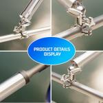 Fishing Rod Holder for Boat, 316 Stainless Steel Tournament Style Fishing Rod Holder Clamp on 1" Rail, 360 Adjustable Fishing Pole Holder (2 Pack)