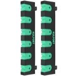Fishing Rod Rack Holders Wall-Mounted Fishing Pole Holder & Rack, Fishing Pole Holders for Garage & Boat 6-Rod Storage Racks(Horizontal Green, 1 Pair)