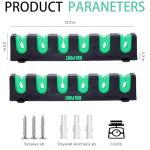 Fishing Rod Rack Holders Wall-Mounted Fishing Pole Holder & Rack, Fishing Pole Holders for Garage & Boat 6-Rod Storage Racks(Horizontal Green, 1 Pair)