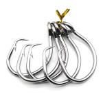 11/0-16/0 Big Game White Forged Offset Circle Hooks Shark & Swordfish (Pack of 10)