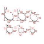 11/0-16/0 Big Game White Forged Offset Circle Hooks Shark & Swordfish (Pack of 10)