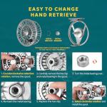 SF SF-003 Pro Fly Fishing Reel for Freshwater - CNC Machined, Mid Arbor Design, Smooth Drag System, Lightweight Aluminum Body - 5/6wt, Matte Gunmetal Gray,Pre-Loaded Moss Green Fly Line Kit