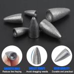 Bullet Fishing Sinkers Weights, 29/83pcs Fishing Weights Assortment Worm Weights Slip Sinkers for Bass Fishing Saltwater Freshwater