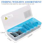 Bullet Fishing Sinkers Weights, 29/83pcs Fishing Weights Assortment Worm Weights Slip Sinkers for Bass Fishing Saltwater Freshwater