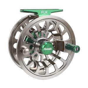 Aventik FLK II Fly Fishing Reel Aluminum Trout 3/5, 5/7, 7/9wt Large Arbor Freshwater Fly Reel with Line. (Silver-Without Line, 5/7)