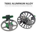 Aventik FLK II Fly Fishing Reel Aluminum Trout 3/5, 5/7, 7/9wt Large Arbor Freshwater Fly Reel with Line. (Silver-Without Line, 5/7)