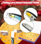 Fishing Lure Advent Calendar 2025 24 Days of Fishing Bait Christmas Advent Calendar 2025 Fishing Gift for Fishermen Adult Teen Boys Mystery Tackle Box Surprise Countdown