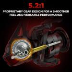 KastKing Royale Legend Fishing Reel - 5.2:1/6.2:1 Gear Ratio Spinning Reel, Up to 22 Lbs of Carbon Drag, 5+1/7+1 Stainless Steel Ball Bearings, Graphite Frame, Asymmetric Spinning Reel Rotor Design