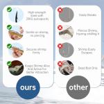 OIEKUN 10Pcs 2/0 Luminous Live Shrimp Hooks,Holes with Night Light Fishing Hooks High Carbon Steel Barbed with Barbed,Saltwater Corrosion-Resistant for Freshwater & Saltwater Fishing