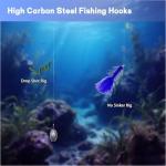 Natufish 50Pcs High Carbon Steel Fishing Hooks - Corrosion Resistant for Saltwater & Freshwater Fishing, Long Shank Straight Point Catfish Hooks and Versatile Fish Hook (8#_50pcs)