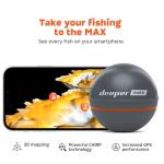 Deeper MAX Castable GPS Fish Finder– Portable Chirp Sonar Depth and Fish Finder for Boat Fishing, Ice Fishing, Shore Fishing - Personal 3D Depth Maps with User-Friendly Free App