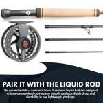 LAMSON | Liquid -5+ S-Series Fly Fishing Reel | All-Water | Large Arbor, Powerful Sealed Drag, Pressure Cast Aluminum | Smoke | 4wt 5wt 6wt Size