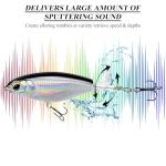 Top Water Bass Fishing Lures - Floating Baits with 360° Rotating Tail for Freshwater & Saltwater