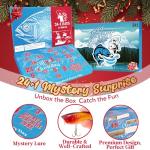 2025 Fishing Advent Calendar Christmas Countdown – 24+1 Lures Set with Mystery Surprise – Fishing Gift for Adults,Men, Boys, Teen and Fishermen