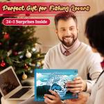2025 Fishing Advent Calendar Christmas Countdown – 24+1 Lures Set with Mystery Surprise – Fishing Gift for Adults,Men, Boys, Teen and Fishermen