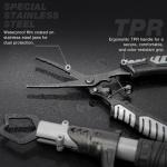 Ghosthorn Fishing Backpack with Tackle Boxes, Fish Pliers, Fish Lip Gripper, Lures, Waterproof Tackle Bag with Rod Holder, Fishing Gear Sling Bag Gift For Men Women Anglers (Black)