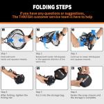 MYSOAS Fly Fishing Net – Collapsible Foldable Tenkara Landing Net for Trout & Backpacking, Ultralight Compact Hiking Fishing Net with Rubber Coated Mesh for Catch & Release