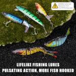 THKFISH Fishing Lures Kit with Multi Jointed Swimbaits Surface Popper Crankbaits Pencil Minnow Frog, 28pcs Topwater Trout Bass Fishing Tackle Gift Set for Saltwater Freshwater